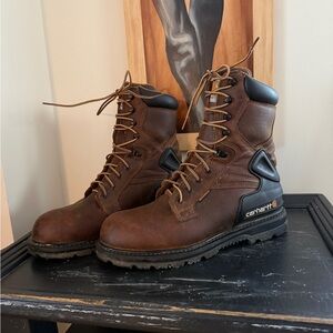 Carhartt Men's Heritage Waterproof 8” Steel Toe Work Boots - size 8.5